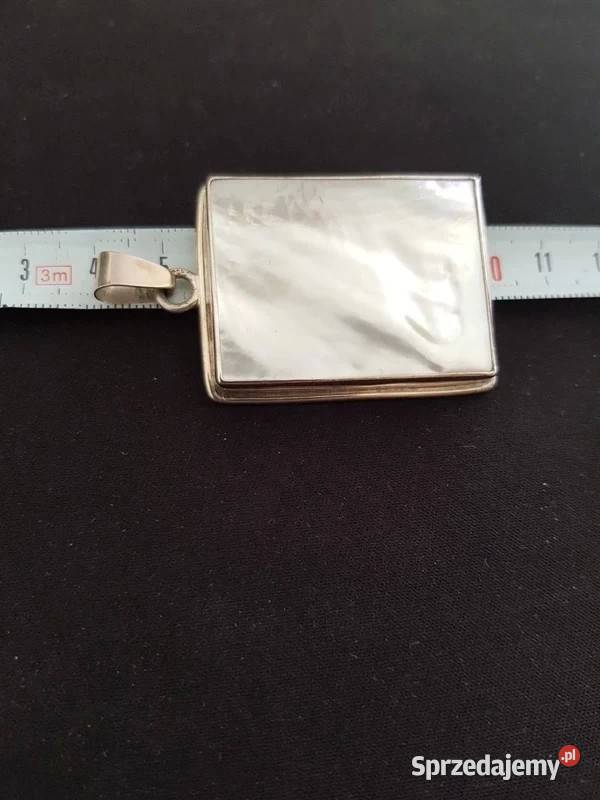 Komplet 925 z masą perłową białą