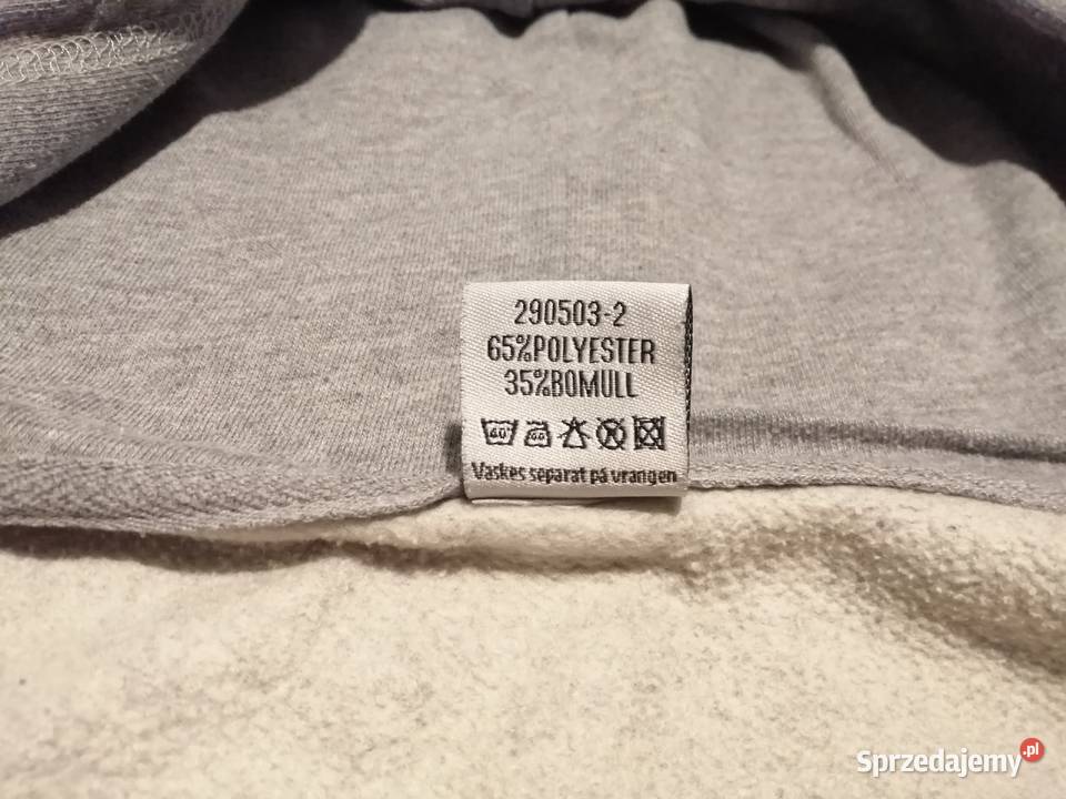 Bluza rozpinana z kapturem długi rękaw 104 szara Czeladź