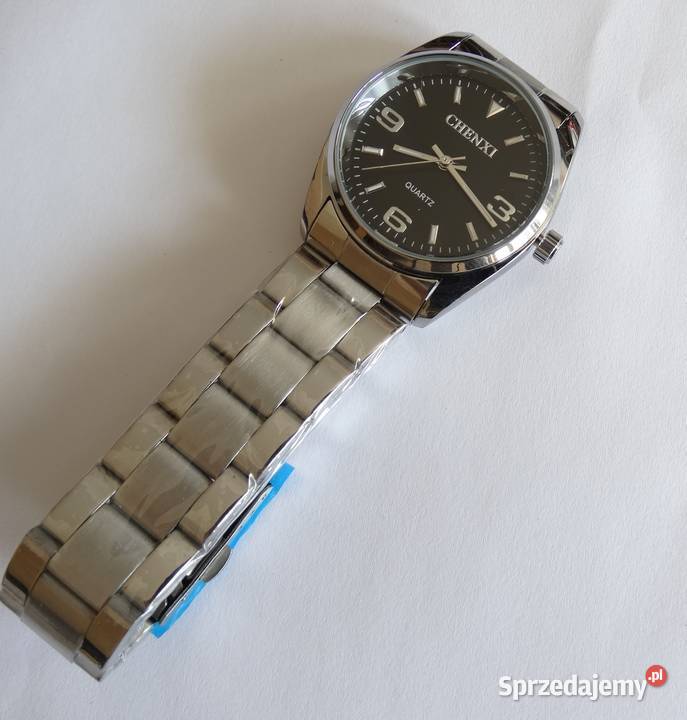 Zegarek damski czarny 35mm męski bransoleta