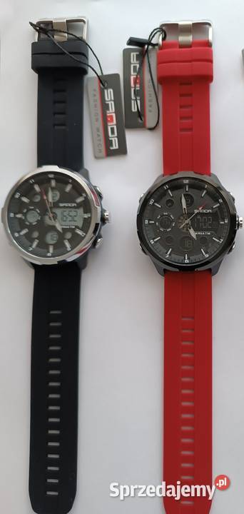 Zegarek męski analogowocyfrowy duża tarcza modny