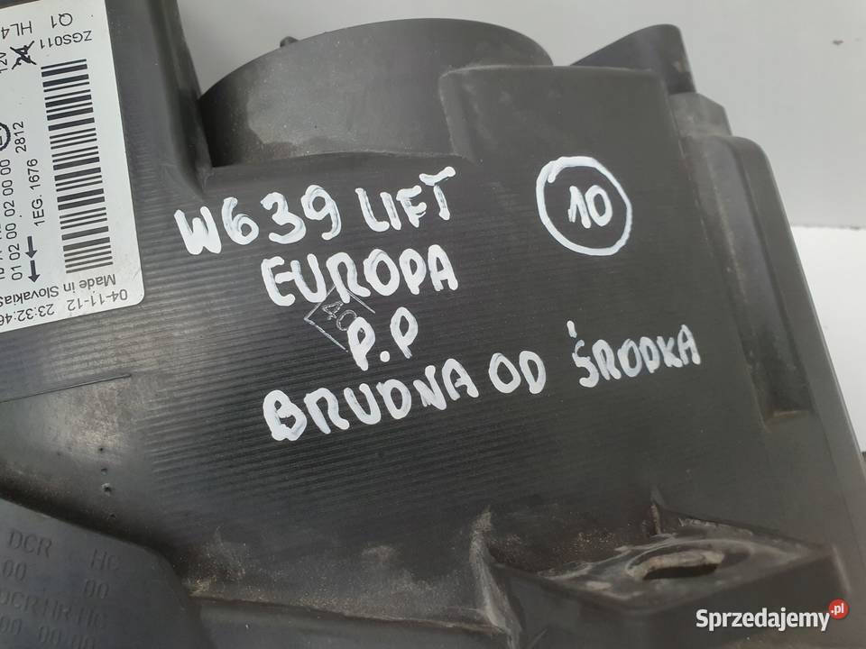 LAMPA PRAWA Mercedes Vito Viano W639 LIFT Rudka sprzedam