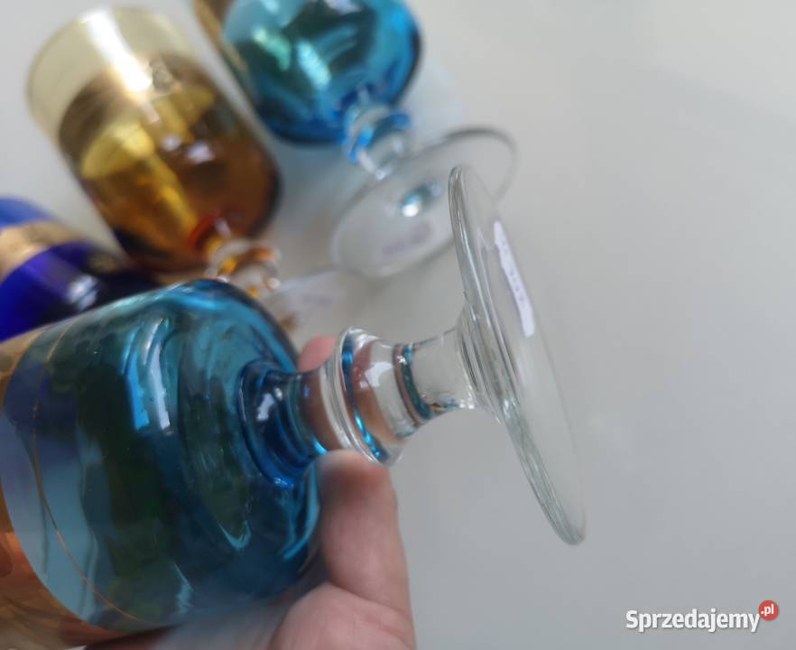 Kieliszki Remery do wina vintage Porcelana i szkło Toruń
