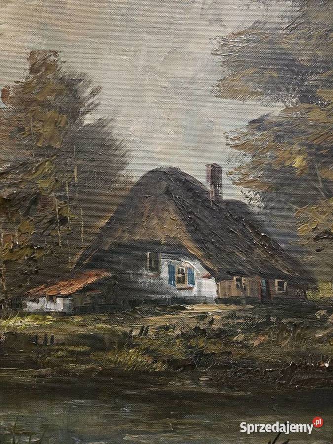 Obraz na Płótnie w Złotej ramie pejzaż Kalisz Obrazki i obrazy