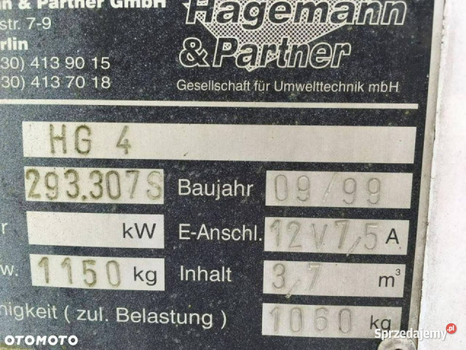 Unimog inny Unimog UX100 Śmieciarka wywrotka manualna Syców