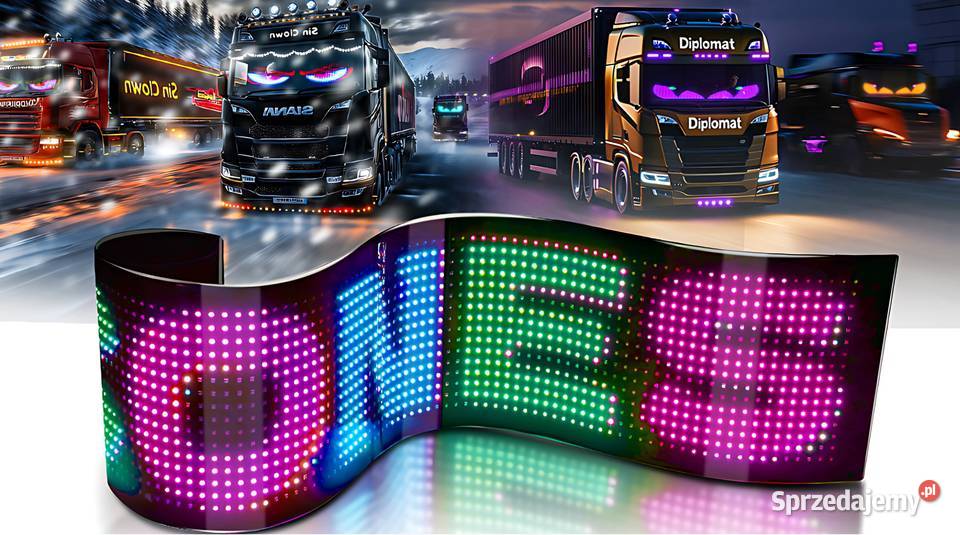 2X PANEL LED ELASTYCZNY WYŚWIETLACZ 38x10 DEVIL Bielsko-Biała