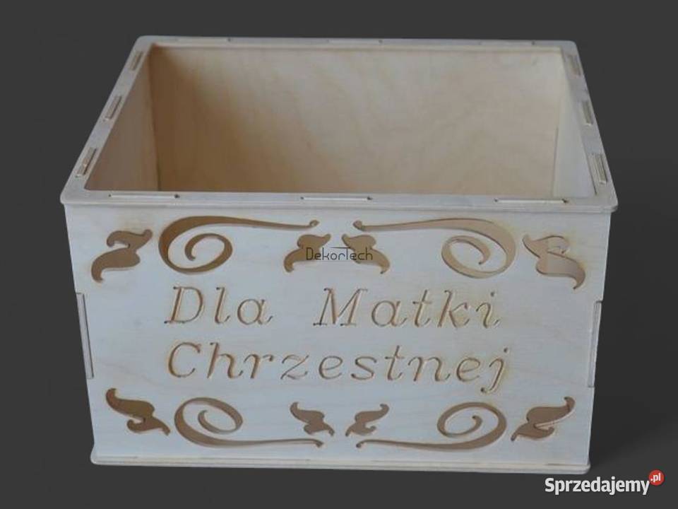 Pudełko skrzyneczka na podziękowania prezent Chomranice