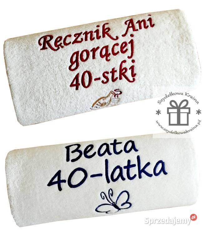 Prezent na KAŻDE URODZINY 1100 ręcznik z napisem Ręczniki Toruń sprzedam