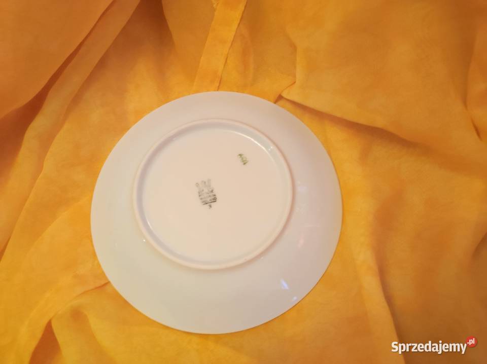 Talerzyk podstawek porcelana Wawel biel złoto Wrocław