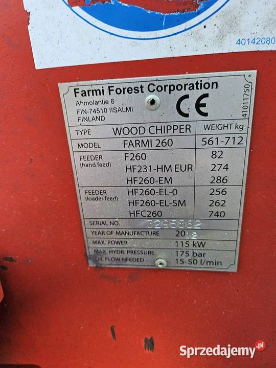 Rębak Farmi CH 260 Jordanów