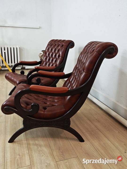 Dwa fotele chesterfield Sandomierz