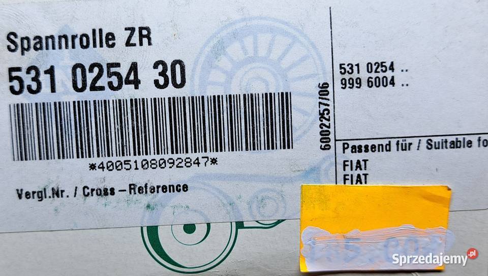 LITENS ROLKA PASKA ROZRZĄDU FIAT BRAVO BRAVA I sprzedam