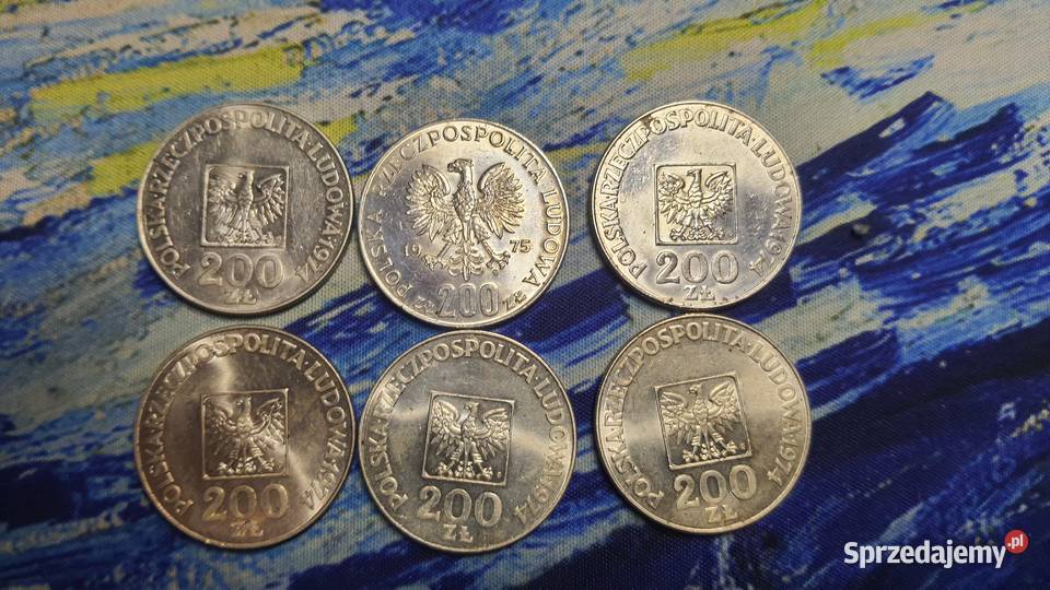 Monety okolicznościowe PRL srebro mazowieckie Warszawa