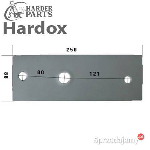 Listwa płozy HARDOX 063609L części do pługa Suwałki