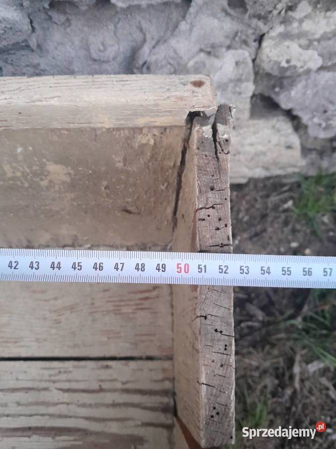 Stara drewniana półka półeczka zabytek PRL Dąbrowa Górnicza