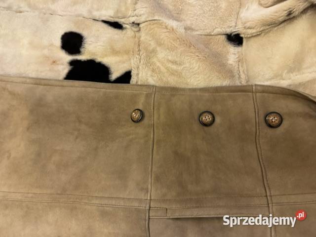 Kożuch damski SM naturalny beżowy vintage z Częstochowa