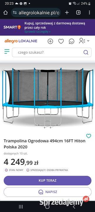 Trampolina Hitron 5 m Kórnik sprzedam