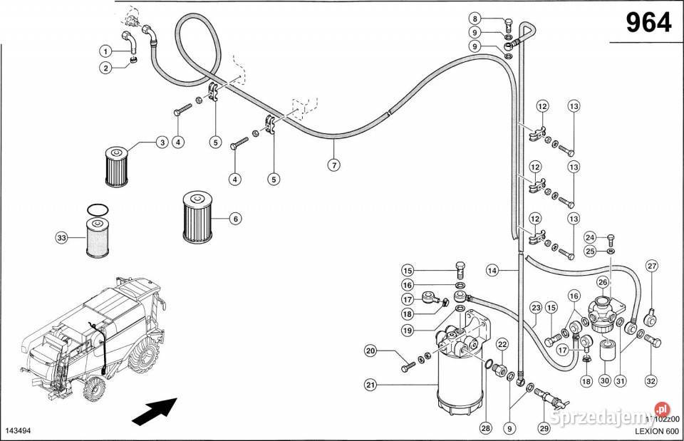 Claas Lexion 600 PALIWOSEPARATOR 0000686641 Jastrzębniki