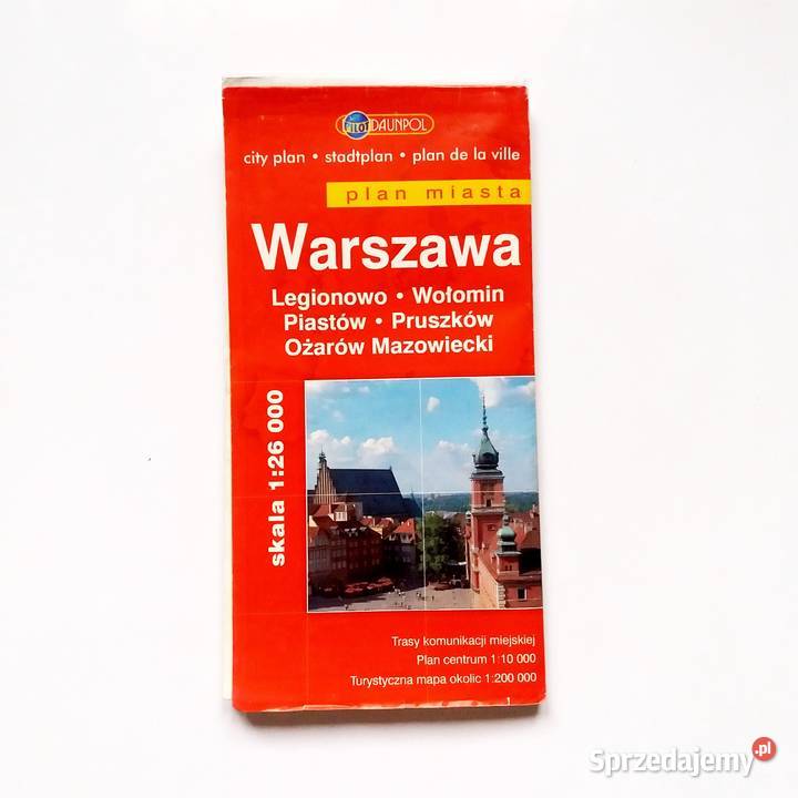 Warszawa Plan Miasta Skala 126 000