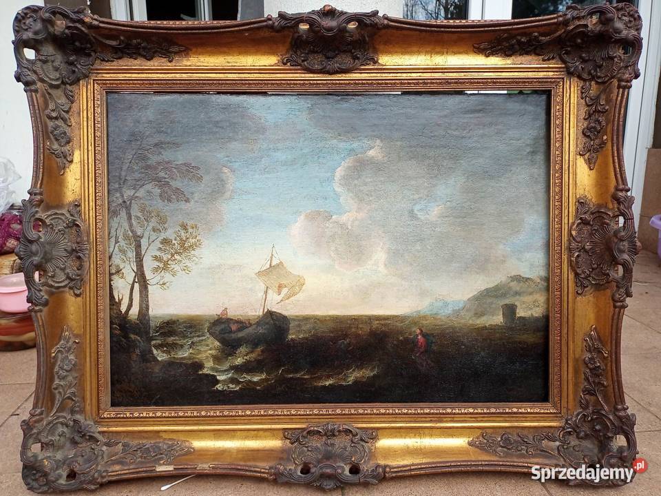 Barokowy obraz olejny 17 wiek Włochy Kartuzy
