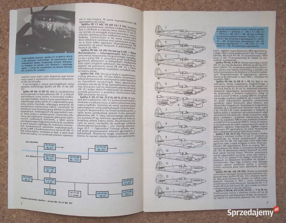 W Chołoniewski Samolot myśliwski Spitfire Mk Warszawa