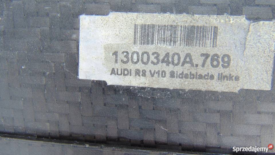 CARBON DOKŁADKA KAROSERII LEWA AUDI R8 1300340A Motoryzacja