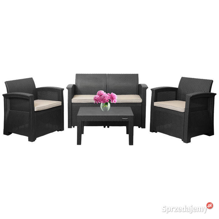 Zestaw mebli ogrodowych komplet technorattan wielkopolskie Poznań