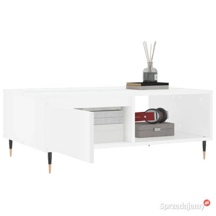 Stolik kawowy biały 90x60x35 materiał Stoły Warszawa