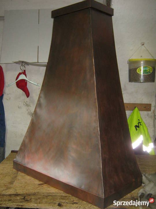 Czapa kominka z blachy miedzianej okap kuchenny Dzierżoniów