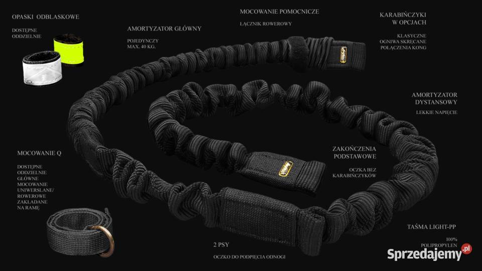 LinaSmycz Amortyzowana Psa do Roweru Hulajnogi Dla psów śląskie Tychy sprzedam