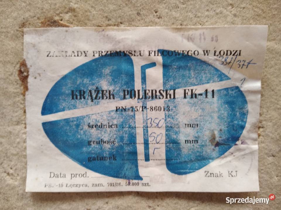 Dysk polerski Tarcza filcowa bawełniana polerska dolnośląskie