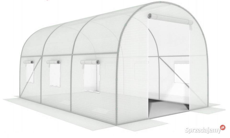 Tunel ogrodowy foliowy biały szklarnia folia Poznań