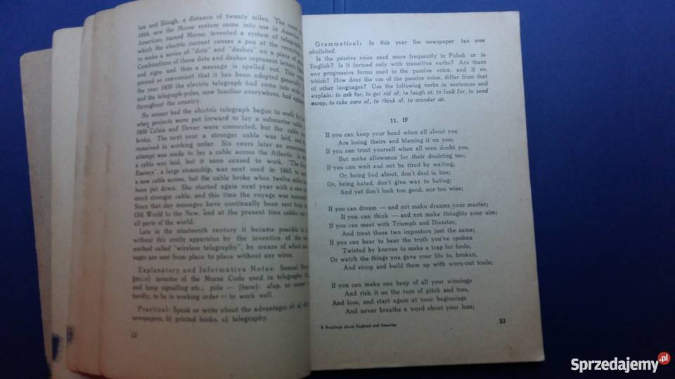 Readings about England and America 1946r Klara Łódź