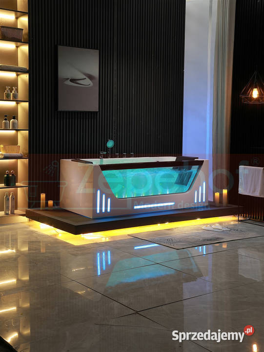 Wanna z hydromasażem EB7066 white prostokątna Grabówka