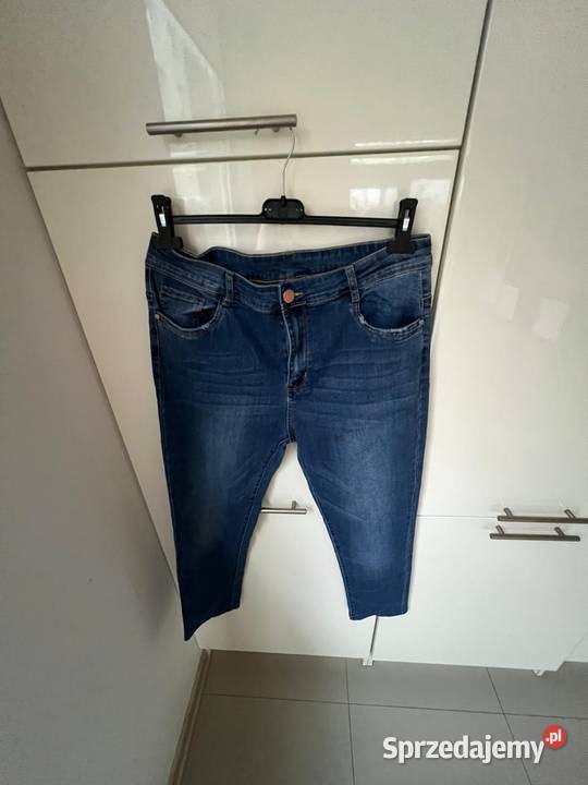 Wygodne niebieskie spodnie do kolan XL Gdańsk