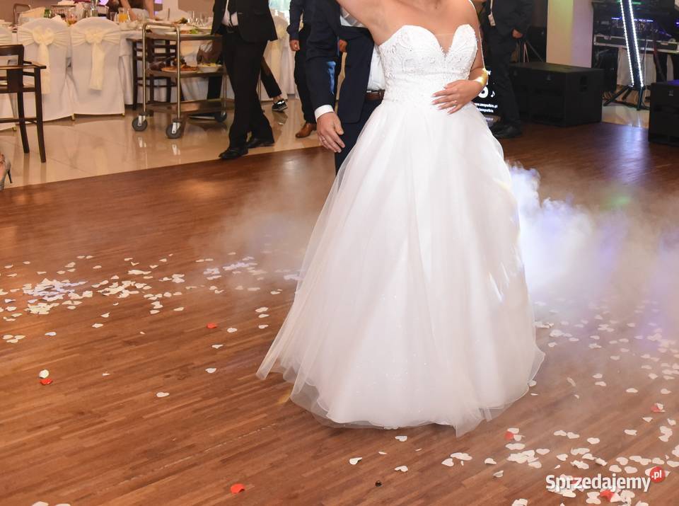 Balowa Suknia Ślubna bolerko welon Skorogoszcz