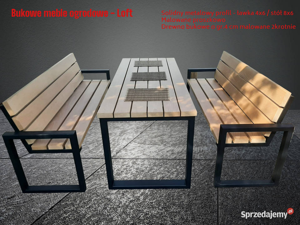 Bukowe Meble Ogrodowe Loft Drewno Bielsk Podlaski