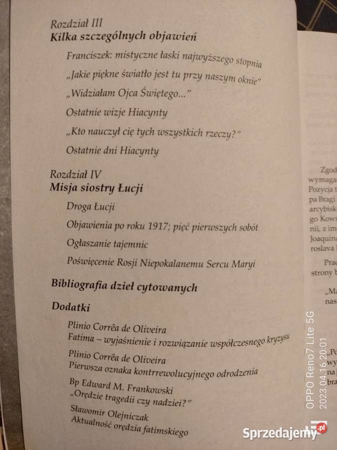 Książka Fatima Orędzie tragedii czy nadziei Leszno