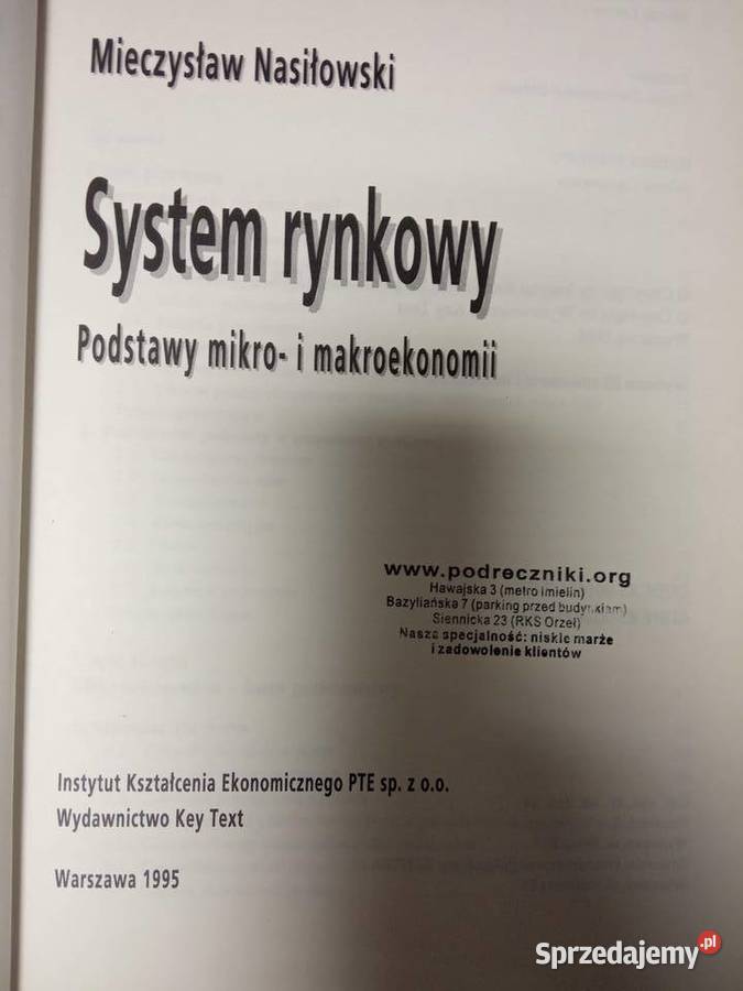 System rynkowy Nasiłowski książki używane Antykwariat Warszawa