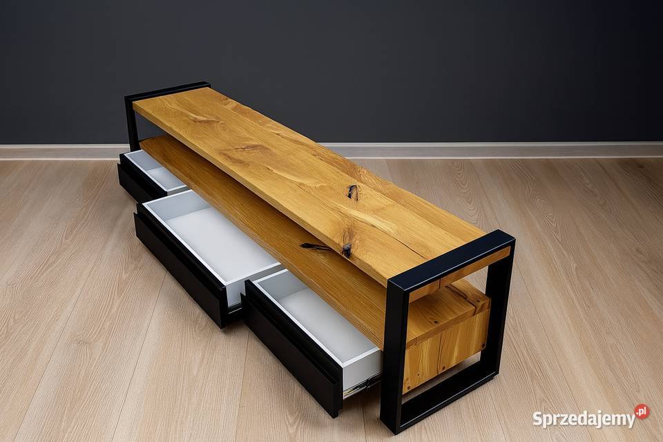 Szafka RTV Dębowa LOFT 100 Lite Drewno Różne mazowieckie Warszawa sprzedam