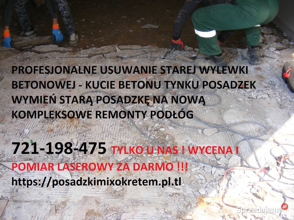 Skuwanie posadzek kucie betonu skuwanie starej Kompleksowe usługi budowlane Warszawa