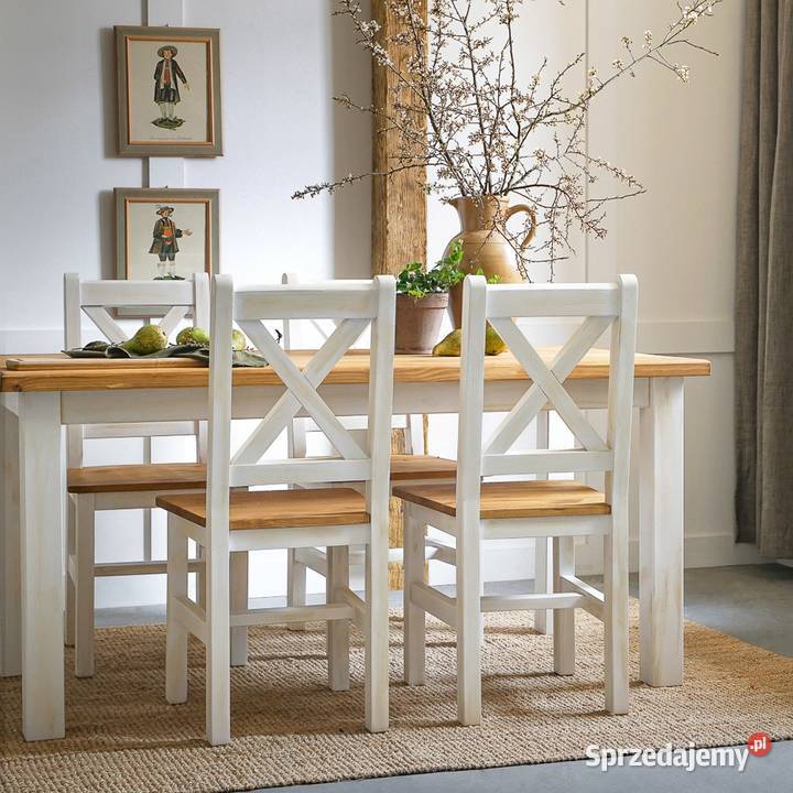 Drewniany stół z krzesłami Poprad - Producent