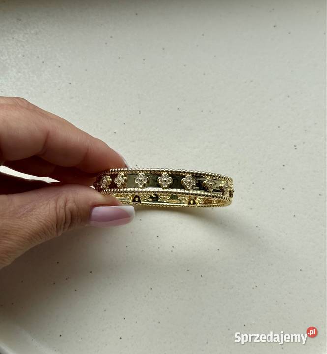 Bransoletka kolor złoty cyrkonie na van Cleef podlaskie Białystok