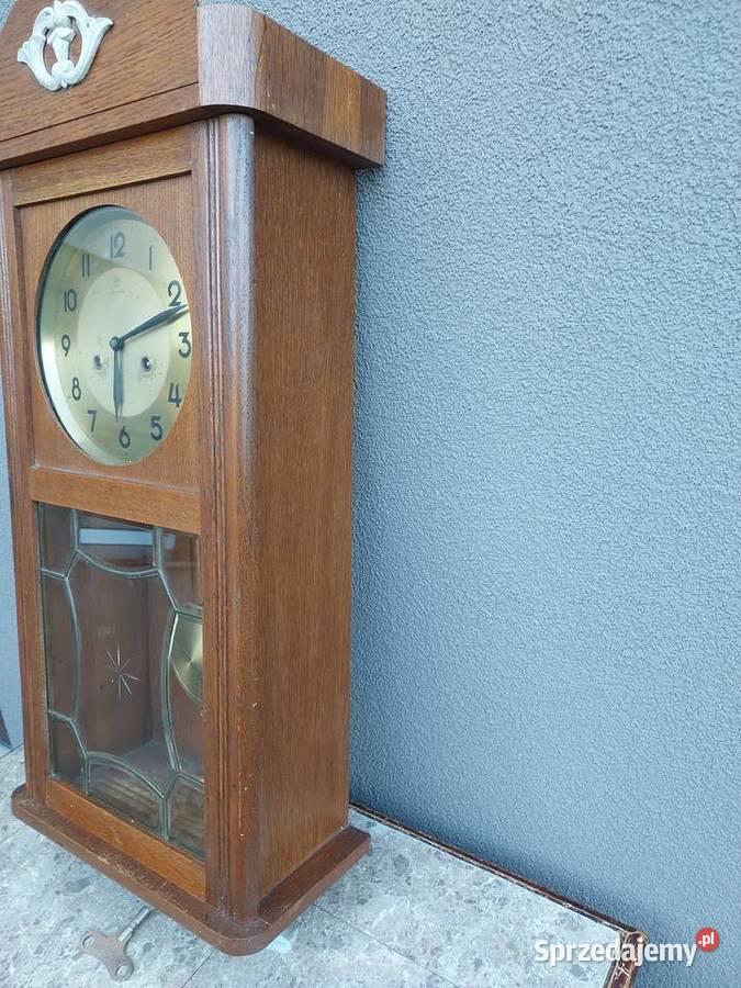 Stary zegar ścienny gabinetowy Junghans 1938r Tczew