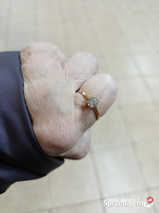 Złoty Nowy pierścionek z cyrkonią 17pr375 Wałcz