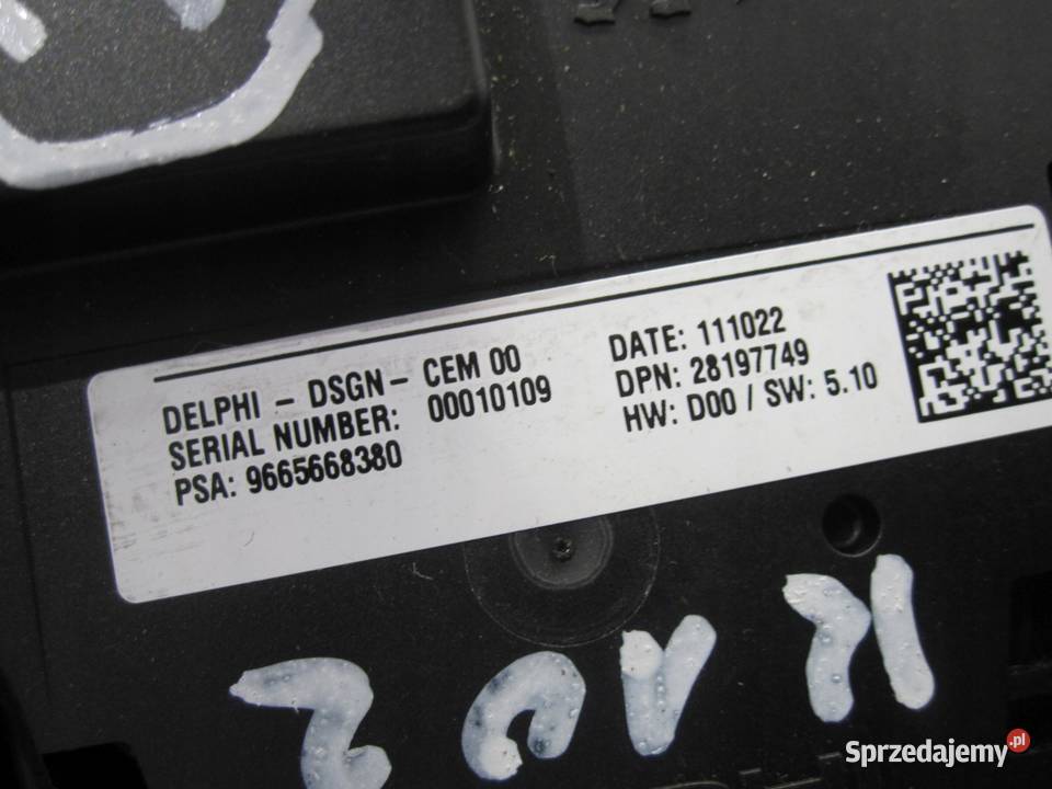 PEUGEOT 508 I SW 11r panel sterowania 9665668380