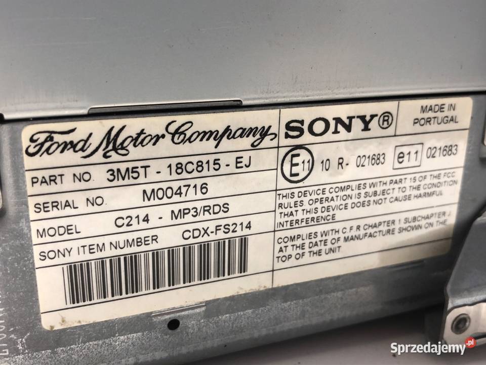 RADIO FORD FOCUS C 3M5T18C815EJ 0307 ODTWARZACZ