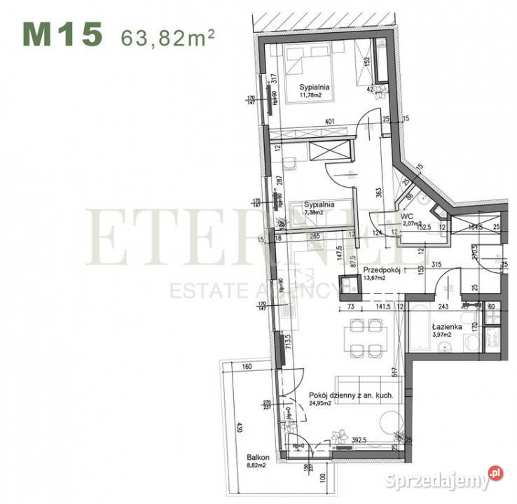 Przestronne mieszkanie 3pokojowe 6382m2 Czyżyny małopolskie Kraków