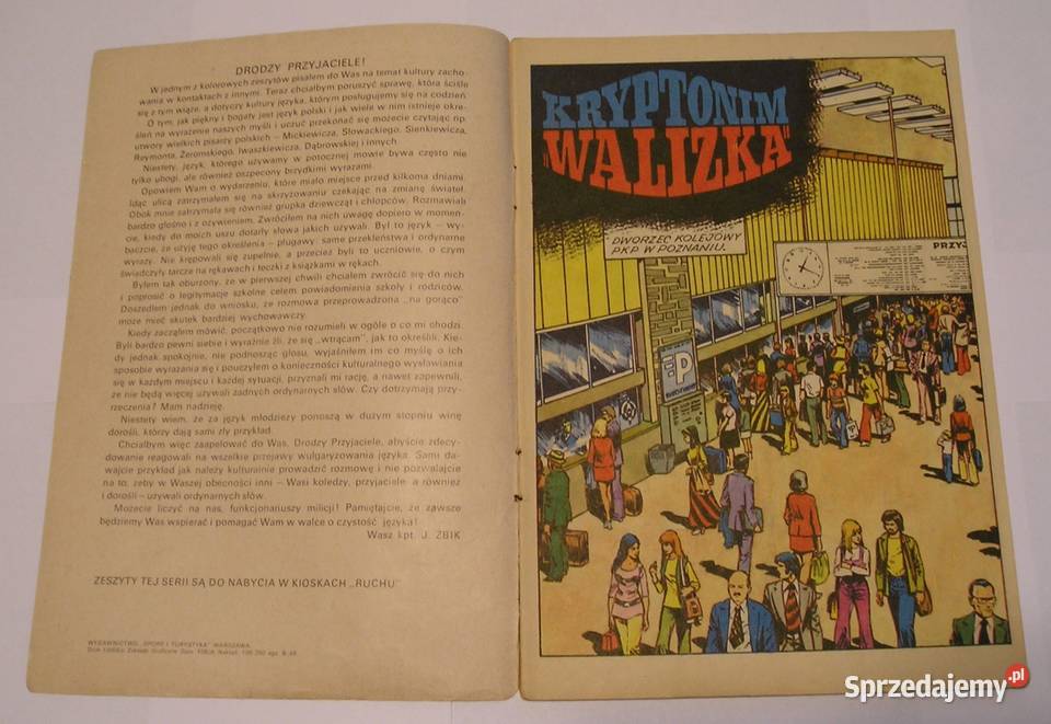 KAPITAN ŻBIK KRYPTONIM WALIZKA 1974 WYDANIE 1 Polskie Łódź sprzedam