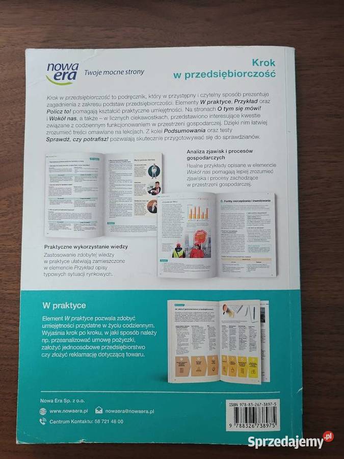 Podręcznik Krok w przedsiębiorczość podstawy szkoła ponadgimnazjalna Sławków