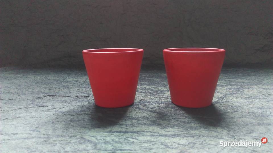 OSŁONKI doniczki Czerwone MINI 65x6h kpl2 NOWE